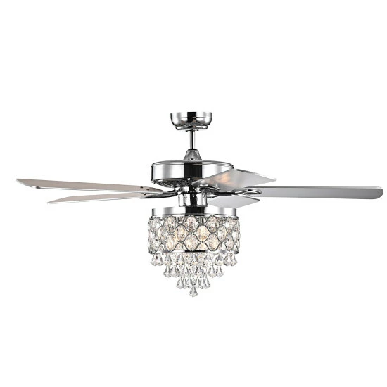 Best Pirce ๐ฅฐ Silver Orchid Minter 52-Inch Lighted Ceiling Fan W/ Crystal Drum Shade ๐ - Image 3