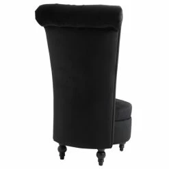 Brand new 🔥 Silver Orchid Hayworth 45" Tufted High Back Black Velvet Accent Chair 😉 -Silver Orchid Shop unnamed file 1018