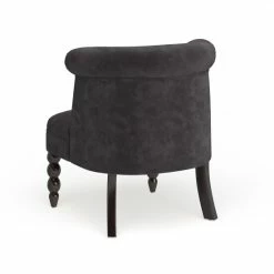 Coupon 🔥 Silver Orchid Heston Victorian Style Contemporary Black Velvet Upholstered Accent Chair 🎁 -Silver Orchid Shop unnamed file 1029