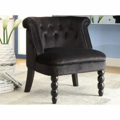 Coupon 🔥 Silver Orchid Heston Victorian Style Contemporary Black Velvet Upholstered Accent Chair 🎁 -Silver Orchid Shop unnamed file 1030