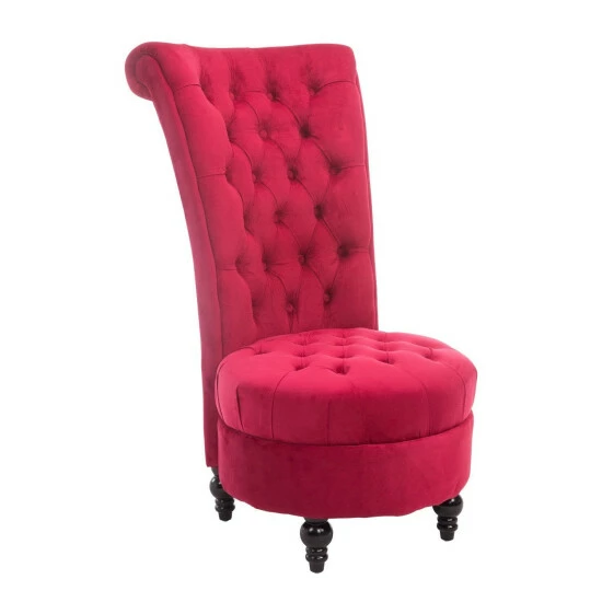 Brand new ๐ Silver Orchid Hayworth 45" Tufted High Back Red Velvet Accent Chair ๐คฉ - Image 2