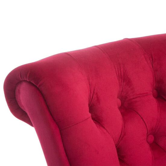 Brand new ๐ Silver Orchid Hayworth 45" Tufted High Back Red Velvet Accent Chair ๐คฉ - Image 7