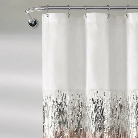 Outlet đ Silver Orchid Gregor Abstract Night Sky Two-tone Shower Curtain Navy/white đ 6 Outlet đ Silver Orchid Gregor Abstract Night Sky Two-tone Shower Curtain Navy/white đ - Image 4