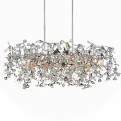 Best Pirce 🤩 Silver Orchid Bergman 7-light Crystal Oval Drum Chandelier With Chrome Finish 👍