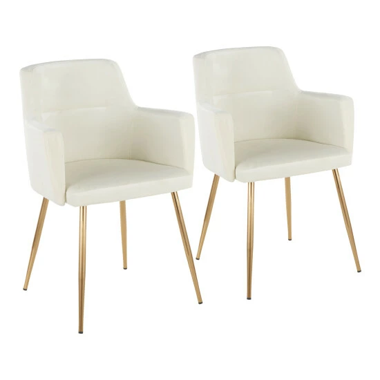 Cheap đ Silver Orchid Duved Dining And Accent Chair (Set Of 2) Cream đ„° 5 Cheap đ Silver Orchid Duved Dining And Accent Chair (Set Of 2) Cream đ„° - Image 3
