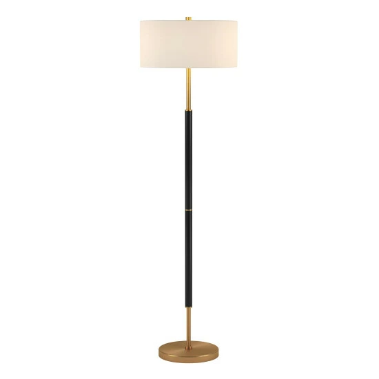 Coupon đ Silver Orchid Gotho Pedestal Contemporary Floor Lamp Matte White And Polished Nickel â¤ď¸ - Image 4