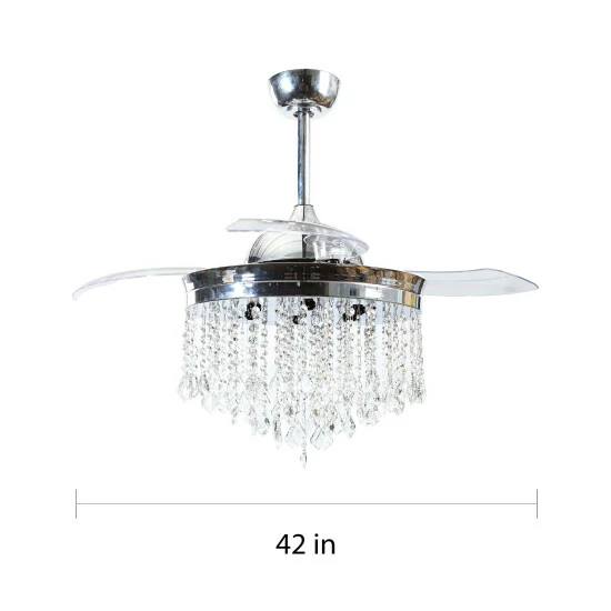 Top 10 ๐ Silver Orchid Shearer 3-blade 42-inch Chrome/Crystal Ceiling Fan Chandelier โ๏ธ 8 Top 10 ๐ Silver Orchid Shearer 3-blade 42-inch Chrome/Crystal Ceiling Fan Chandelier โ๏ธ - Image 6