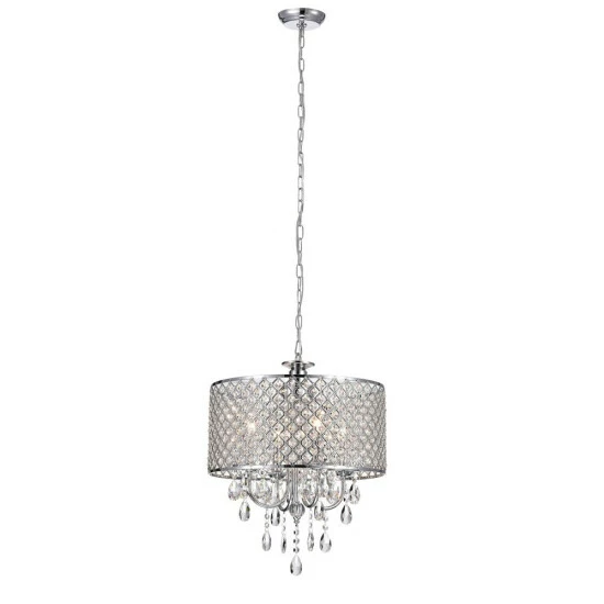 Budget ๐ Silver Orchid Berger Chrome Finish 4-light Round Crystal Chandelier ๐ - Image 7