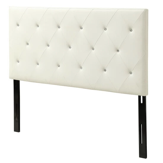 Best Pirce ๐ Silver Orchid Heston Contemporary Crystal Diamond Tufted Black Headboard โจ - Image 2