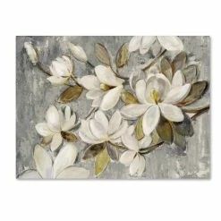 Best reviews of 🎉 Silver Orchid Clemente 'Magnolia Simplicity Neutral Gray' Canvas Art ✔️
