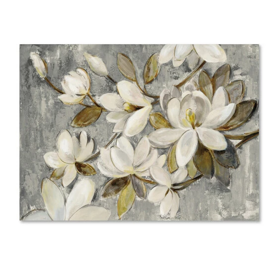 Best reviews of đ Silver Orchid Clemente 'Magnolia Simplicity Neutral Gray' Canvas Art âď¸