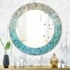 Budget ⌛ Silver Orchid Brian 'Blocked Abstract' Printed Traditional Mirror - Blue 🔔
