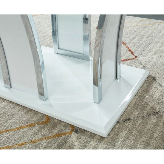 Best Pirce â Silver Orchid McAvory Modern 47-inch 1-shelf Coffee Table Glossy White đ - Image 2