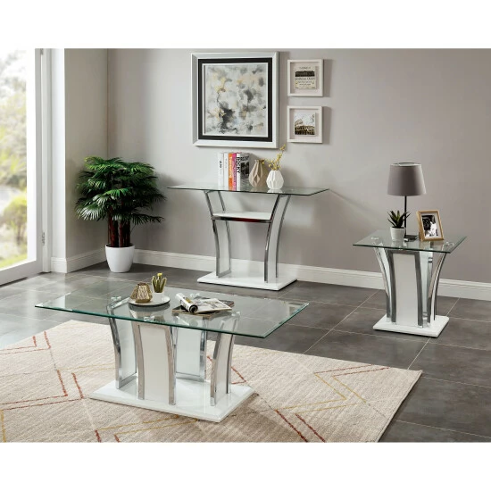Best Pirce â Silver Orchid McAvory Modern 47-inch 1-shelf Coffee Table Glossy White đ - Image 5