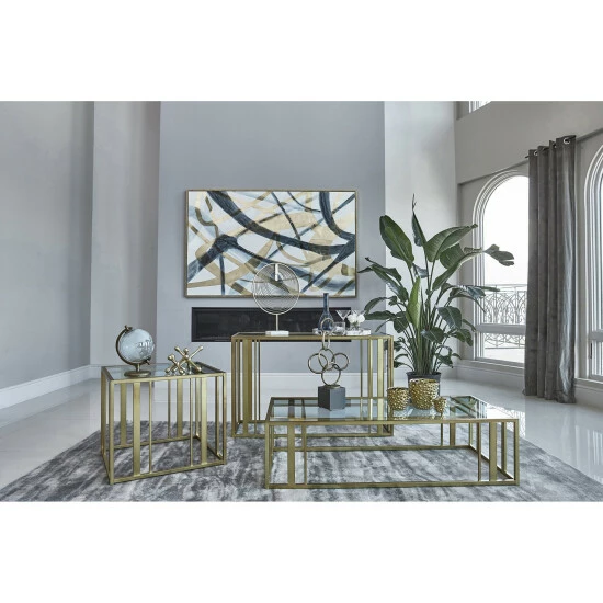 Promo ⭐ Silver Orchid Ferte Matte Brass Coffee Table ⌛ - Image 5