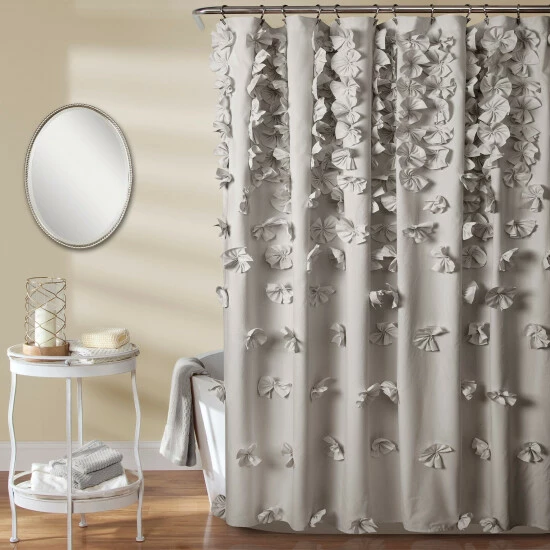 Hot Sale 𤊠Silver Orchid Sterling Polyester Shower Curtain Buttercream đ 3 Hot Sale 𤊠Silver Orchid Sterling Polyester Shower Curtain Buttercream đ