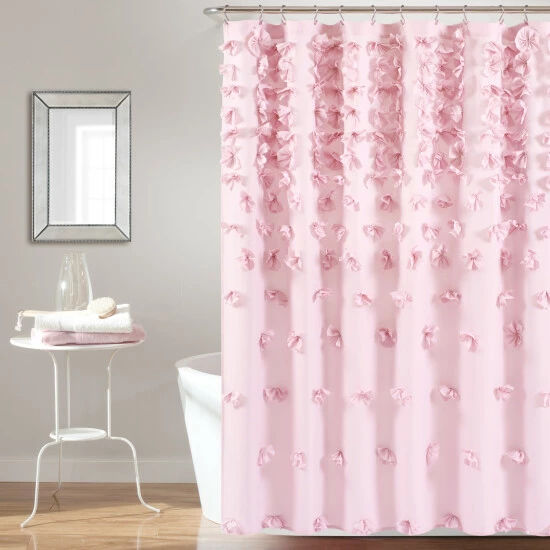 Hot Sale 𤊠Silver Orchid Sterling Polyester Shower Curtain Buttercream đ 4 Hot Sale 𤊠Silver Orchid Sterling Polyester Shower Curtain Buttercream đ - Image 2