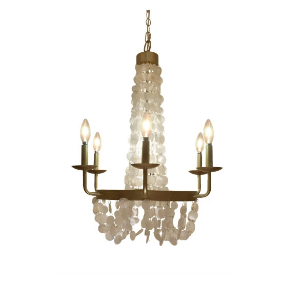Deals đ Silver Orchid Epstewin Brushed Gold And Capiz Shell Candelabra - 20.75"L X 20.75"W X 27.5"H đ 4 Deals đ Silver Orchid Epstewin Brushed Gold And Capiz Shell Candelabra - 20.75"L X 20.75"W X 27.5"H đ - Image 2