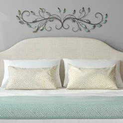 Best Pirce 🎁 Silver Orchid Laurel Scroll Leaf Wall Decor 👍