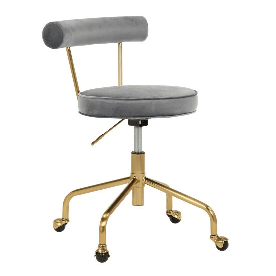 Cheapest đ Silver Orchid Caines Task Chair Black Velvet âď¸ - Image 6