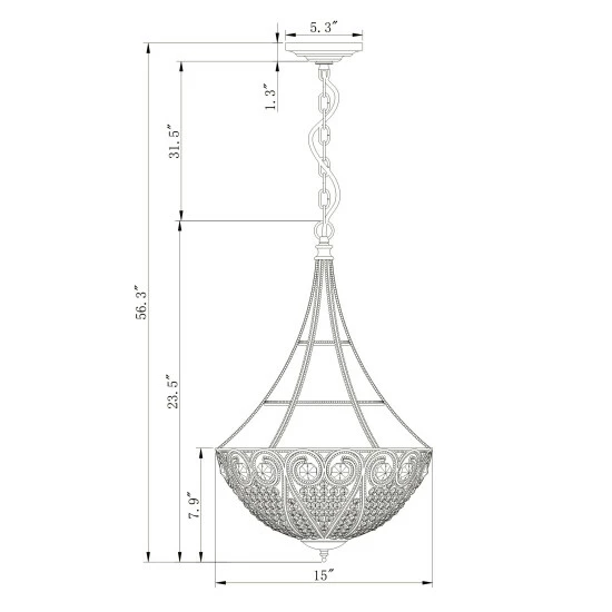 Discount 🔔 Silver Orchid Astor 3-light Crystal Chandelier 💯 - Image 4