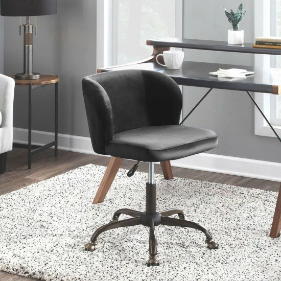 Best Sale 🤩 Silver Orchid Harding Velvet Task Chair ✨ 4 Best Sale 🤩 Silver Orchid Harding Velvet Task Chair ✨ - Image 2