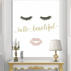 Top 10 😉 Silver Orchid 'fashion Glam Lips On Gold I' Posh & Luxe Canvas Artwork Print - Pink 👏
