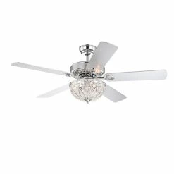 Promo ⭐ Silver Orchid Novarro Lighted Ceiling Fan With Crystal Bowl Shade 😍 -Silver Orchid Shop unnamed file 1267