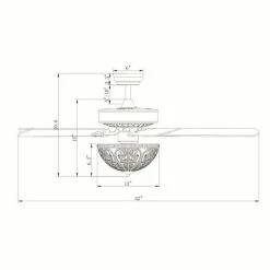 Promo ⭐ Silver Orchid Novarro Lighted Ceiling Fan With Crystal Bowl Shade 😍 -Silver Orchid Shop unnamed file 1269