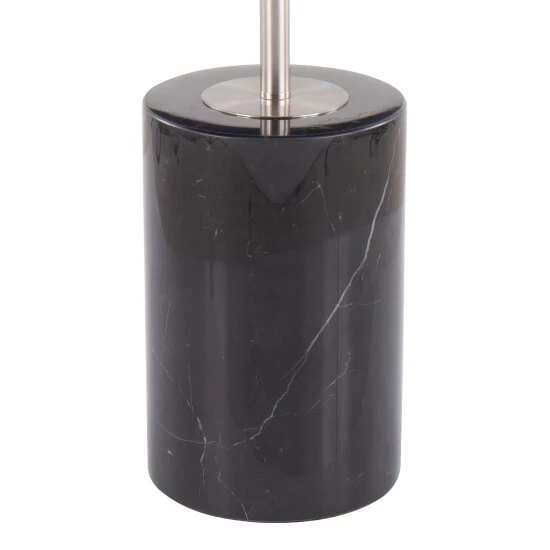 Best Sale đŻ Silver Orchid Symbol Side Table With Black Marble Base Clear Glass/gold Metal đ„ - Image 4