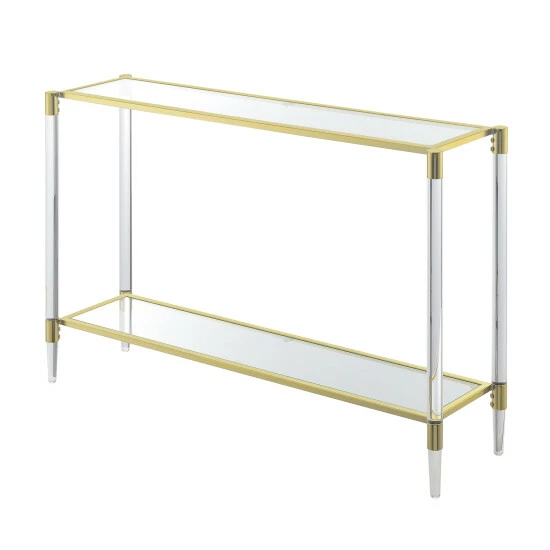 Best deal ๐คฉ Silver Orchid 2 Tier Acrylic Glass Console Table ๐ - Image 3