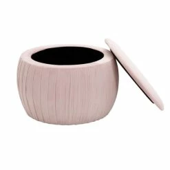 Best reviews of 🥰 Silver Orchid Barry Blush Velvet Storage Ottoman 🔔