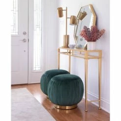 Discount 🔥 Silver Orchid Ralph Velvet & Gold Contemporary Metal Ottoman Cream 👍 -Silver Orchid Shop unnamed file 1351