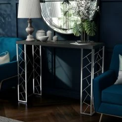 Discount 👏 Silver Orchid Allison Modern Faux Marble 39-inch Sofa Table 🔔