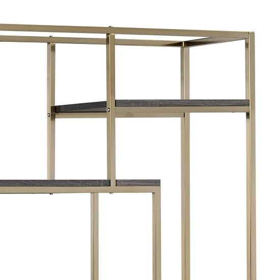 Brand new ๐ Silver Orchid Viby Contemporary 6-shelf Tiered Open Bookcase Chrome ๐ - Image 3