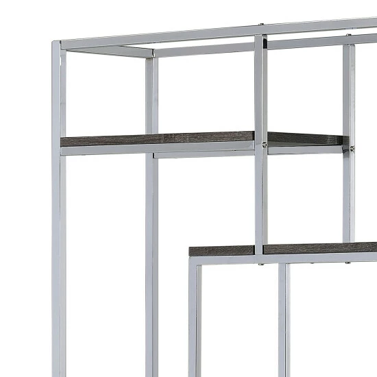 Brand new ๐ Silver Orchid Viby Contemporary 6-shelf Tiered Open Bookcase Chrome ๐ - Image 4