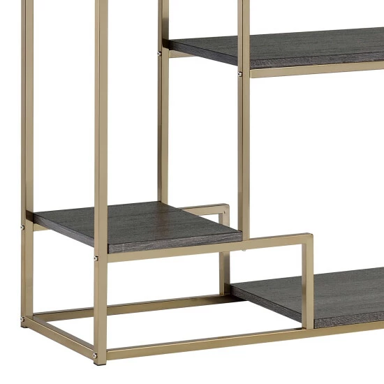 Brand new ๐ Silver Orchid Viby Contemporary 6-shelf Tiered Open Bookcase Chrome ๐ - Image 5