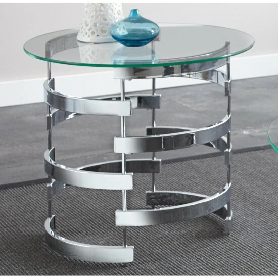 Best Sale đ€© Silver Orchid Bardeen Round End Table đ