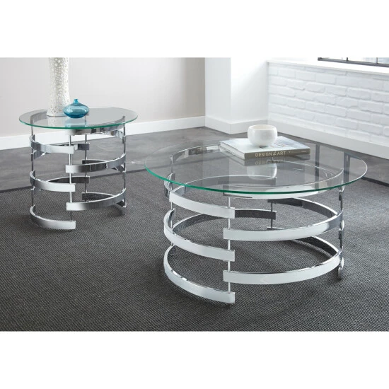 Best Sale đ€© Silver Orchid Bardeen Round End Table đ - Image 3