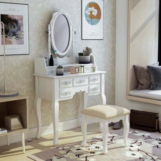 Top 10 đ Silver Orchid Pontoppidan 2-piece Vanity Table And Stool Set đĽ°