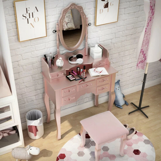 Top 10 đ Silver Orchid Pontoppidan 2-piece Vanity Table And Stool Set 𼰠- Image 5