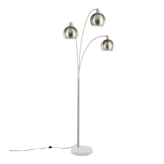 Buy đ Silver Orchid Bridget 3-Light Arched Floor Lamp â 3 Buy đ Silver Orchid Bridget 3-Light Arched Floor Lamp â