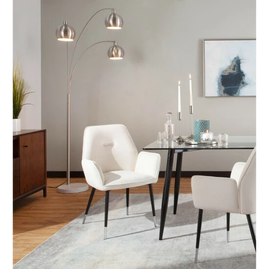 Buy đ Silver Orchid Bridget 3-Light Arched Floor Lamp â 4 Buy đ Silver Orchid Bridget 3-Light Arched Floor Lamp â - Image 2