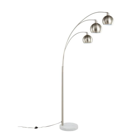 Buy đ Silver Orchid Bridget 3-Light Arched Floor Lamp â 8 Buy đ Silver Orchid Bridget 3-Light Arched Floor Lamp â - Image 6