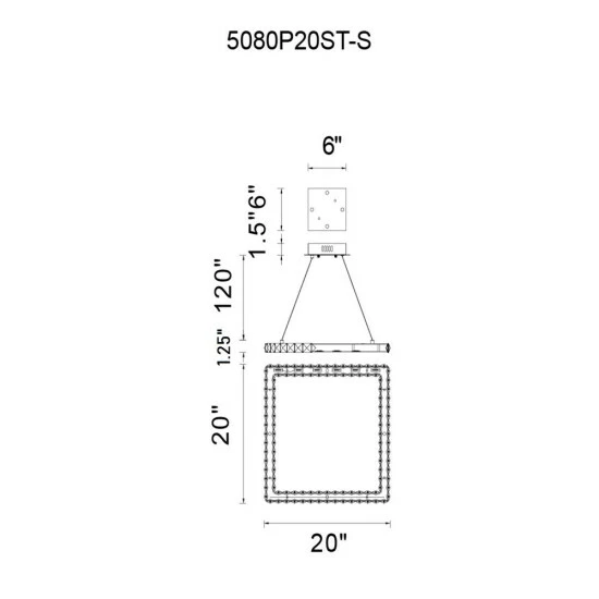 Cheap đ Silver Orchid Blinn Rectangular LED Crystal Chandelier With Chrome Finish đŻ - Image 2