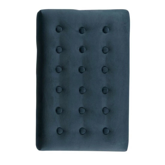 Best Pirce ๐ Silver Orchid Pugo Rectangular Ottoman With Midnight Velvet Tufted Cushion And Gold Metal X Base ๐คฉ - Image 7