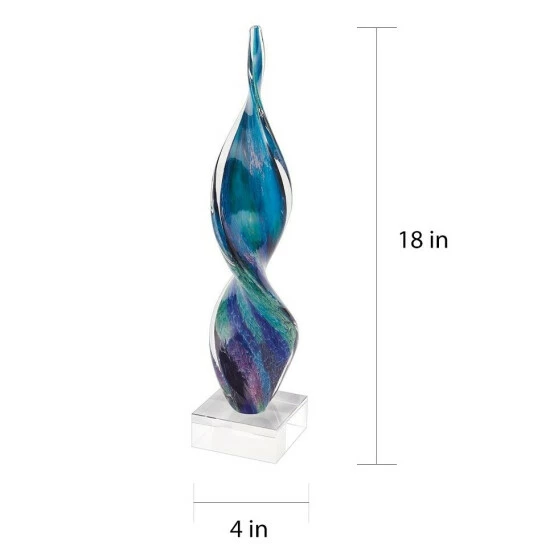 Best Sale ๐ Silver Orchid Carpenter Glass Firestorm Corkscrew 18-inch Centerpiece ๐งจ - Image 2