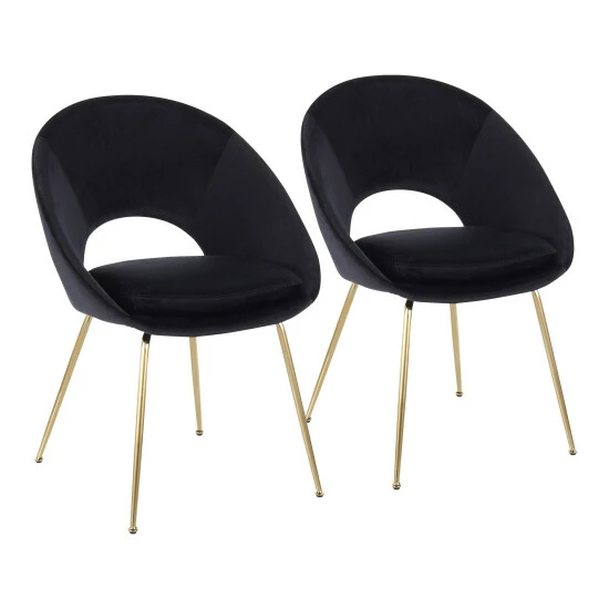Best Pirce ๐ Silver Orchid Lovell Gold Dining Chair (Set Of 2) Black ๐ 3 Best Pirce ๐ Silver Orchid Lovell Gold Dining Chair (Set Of 2) Black ๐