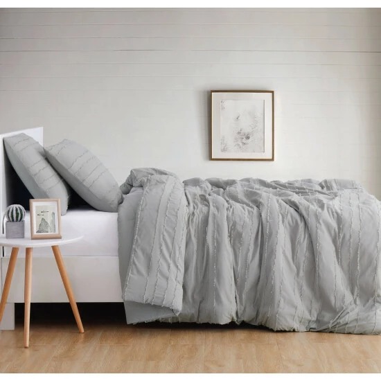 Cheap ⭐ Silver Orchid Christopherson Stripe 3-piece Duvet Cover Set White 🥰 - Image 3