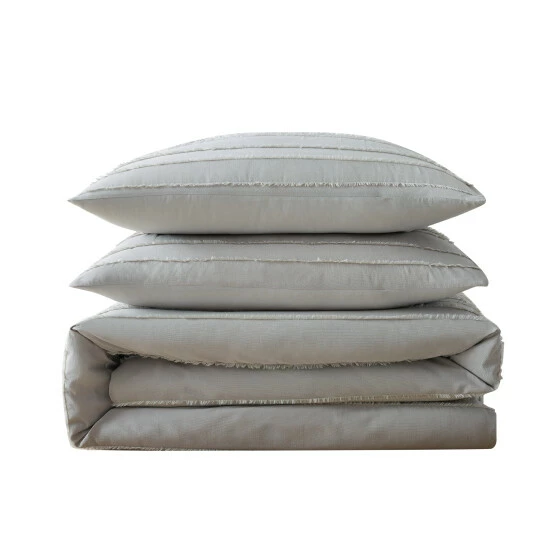 Cheap ⭐ Silver Orchid Christopherson Stripe 3-piece Duvet Cover Set White 🥰 - Image 5